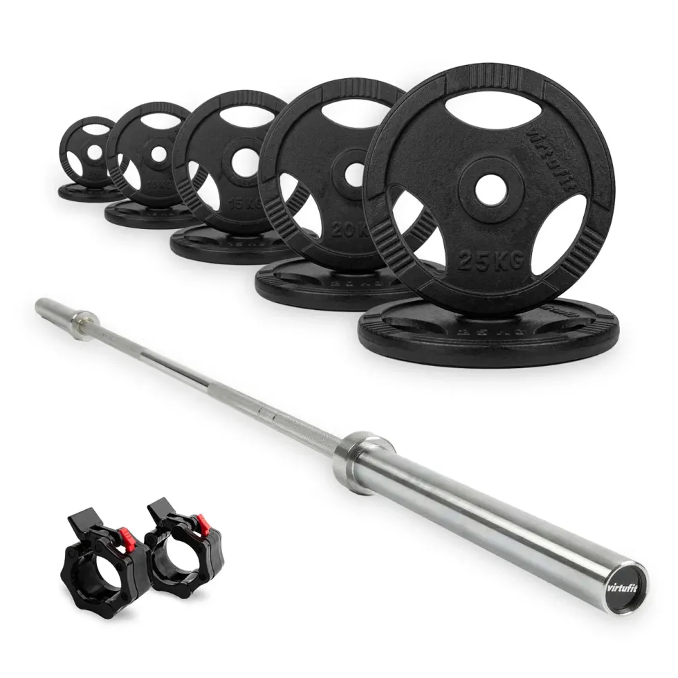 VirtuFit Olympische Gietijzeren Halterset - 170 kg