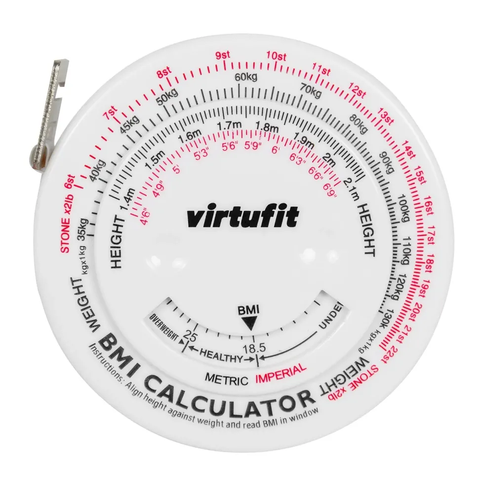 VirtuFit Omtrekmeter - Meetlint met BMI Calculator - 150 cm