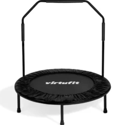 VirtuFit Opvouwbare Fitness Trampoline met Handvat - Zwart - 100 cm