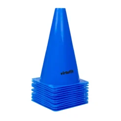 VirtuFit Pionnen Set - 23 cm - 12 Stuks - Blauw
