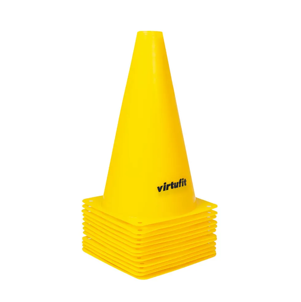 VirtuFit Pionnen Set - 23 cm - 12 Stuks - Geel