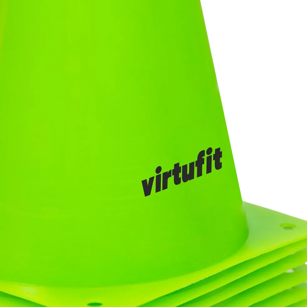 VirtuFit Pionnen Set - 23 cm - 12 Stuks - Groen