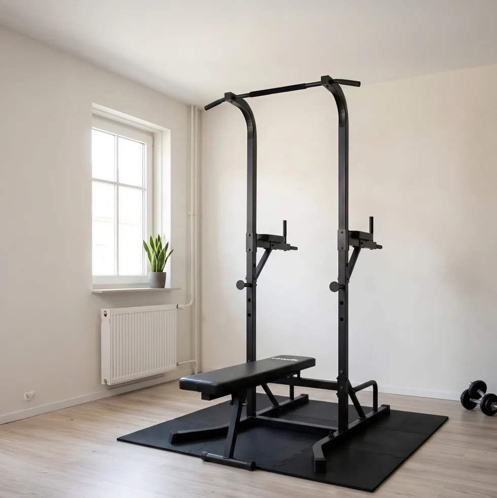 Virtufit Power Tower Deluxe met Fitnessbank
