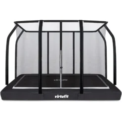 VirtuFit Premium Inground Trampoline met Veiligheidsnet - Zwart - 244 x 366 cm