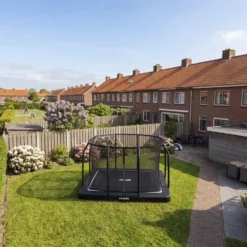 VirtuFit Premium Inground Trampoline met Veiligheidsnet - Zwart - 244 x 366 cm