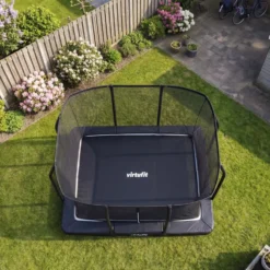VirtuFit Premium Inground Trampoline met Veiligheidsnet - Zwart - 244 x 366 cm
