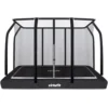 VirtuFit Premium Inground Trampoline met Veiligheidsnet - Zwart - 183 x 274 cm