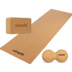 VirtuFit Premium Kurk Yoga Kit - 3-Delig - Ecologisch