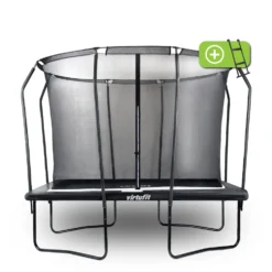 VirtuFit Premium Rechthoekige Trampoline met Veiligheidsnet - Zwart - 183 x 274 cm - Gratis trap