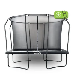 VirtuFit Premium Rechthoekige Trampoline met Veiligheidsnet - Zwart - 213 x 305 cm - Gratis trap