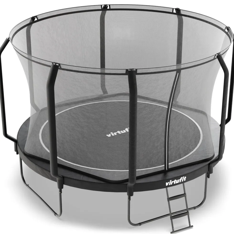 VirtuFit Premium Trampoline met Veiligheidsnet - Zwart - 366 cm