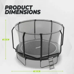 VirtuFit Premium Trampoline met Veiligheidsnet - Zwart - 366 cm