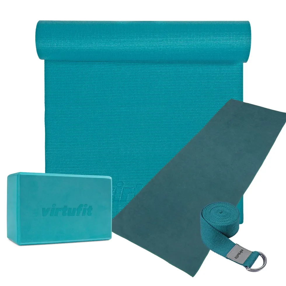 VirtuFit Premium Yoga Kit - 4-Delig - Ocean Green