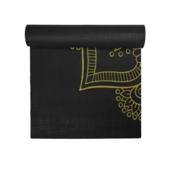 VirtuFit Premium Yogamat - 183 x 61 x 0,4 cm - Onyx Black Mandala