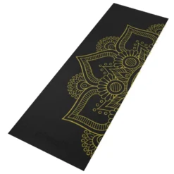 VirtuFit Premium Yogamat - 183 x 61 x 0,4 cm - Onyx Black Mandala