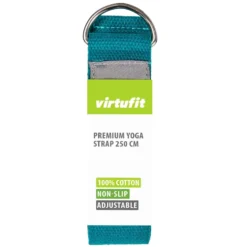 VirtuFit Premium Yoga Riem - 250 cm - Ocean Green