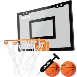 VirtuFit Pro Mini Basketbalbord met 2 Ballen en Pomp - Zwart