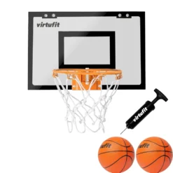 VirtuFit Pro Mini Basketbalbord met 2 Ballen en Pomp - Zwart