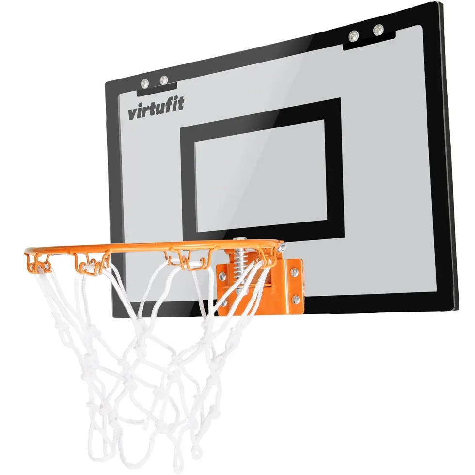 VirtuFit Pro Mini Basketbalbord met 2 Ballen en Pomp - Zwart - Tweedekans
