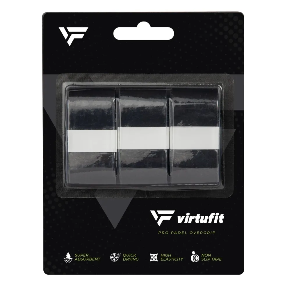 VirtuFit Pro Padel Overgrip - Zwart - 9 Stuks