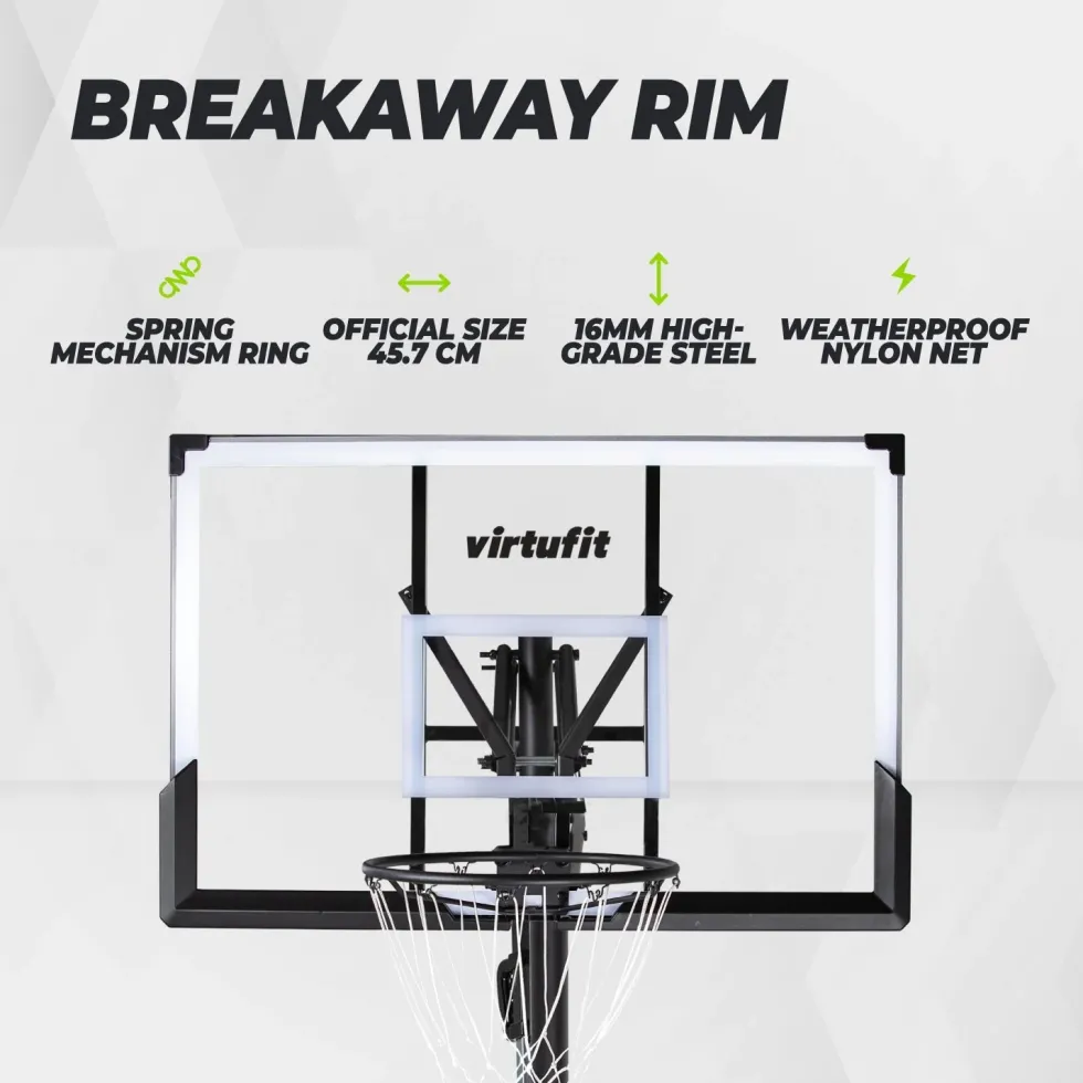 VirtuFit Pro Verstelbare Basketbalpaal - 150 tot 305 cm