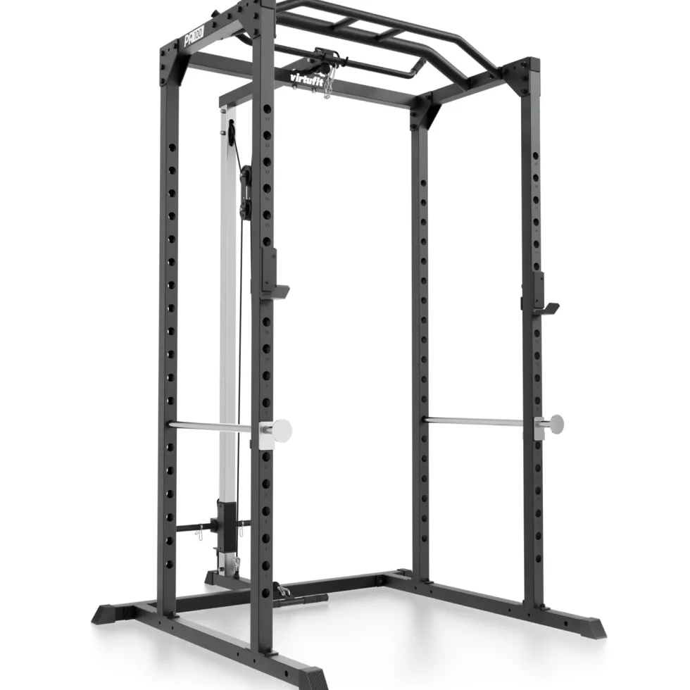 VirtuFit PR100 Power Rack met Lat Attachment - Squat Rack - Inclusief Pulley Station - Krachtstation