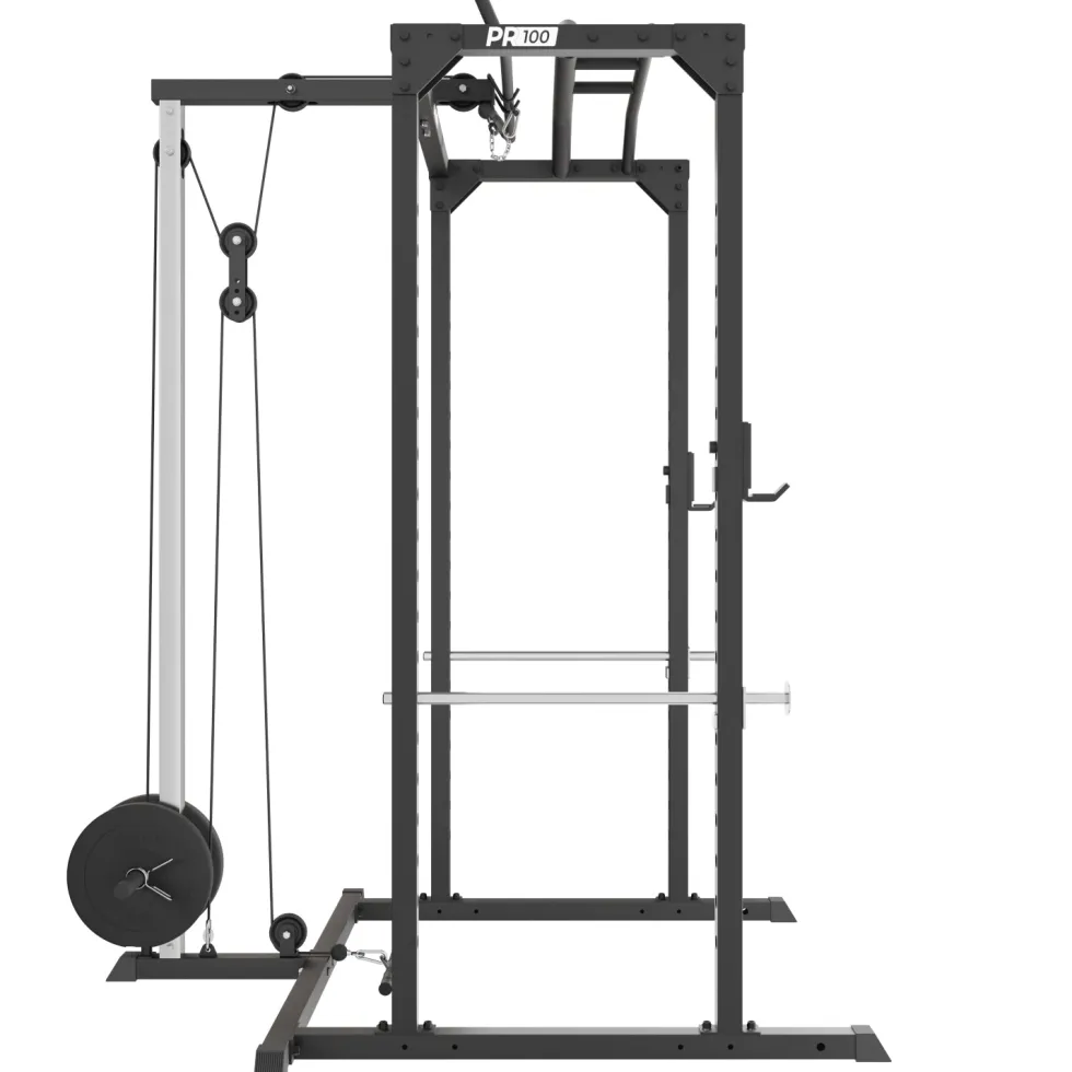 VirtuFit PR100 Power Rack met Lat Attachment - Squat Rack - Inclusief Pulley Station - Krachtstation