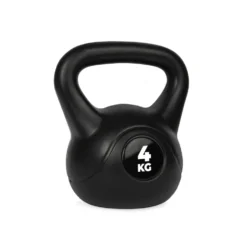 VirtuFit PVC Kettlebell - 4 kg - Zwart