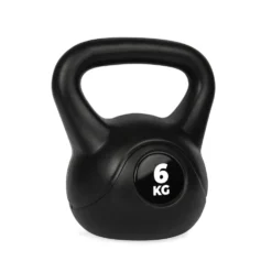 VirtuFit PVC Kettlebell - 6 kg - Zwart