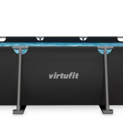 VirtuFit Rechthoekig Zwembad - 300 x 210 x 66 cm - Antraciet - Inclusief Filterpomp