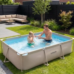 VirtuFit Rechthoekig Zwembad - 300 x 210 x 66 cm - Beige
