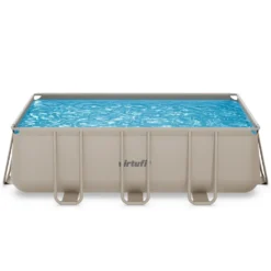 VirtuFit Rechthoekig Zwembad 400 x 200 x 122 cm - Beige - Inclusief Filterpomp