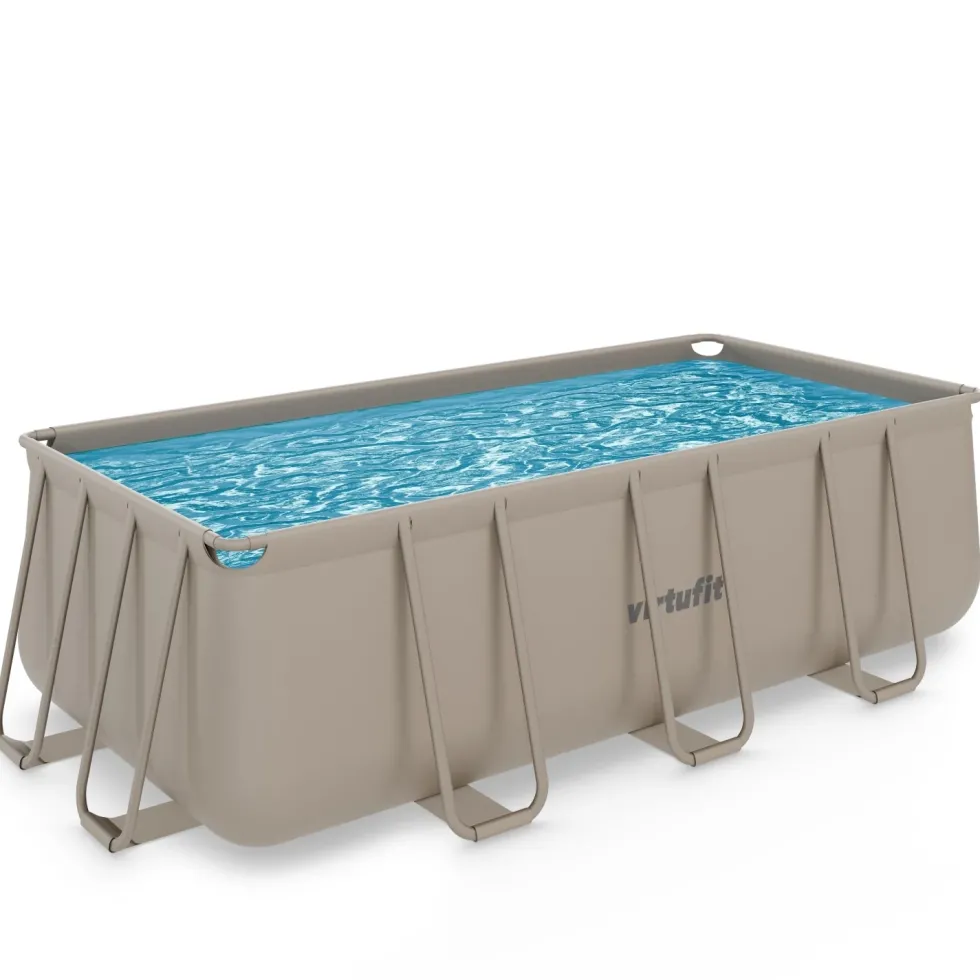 VirtuFit Rechthoekig Zwembad 400 x 200 x 122 cm - Beige