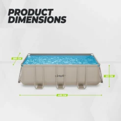 VirtuFit Rechthoekig Zwembad 400 x 200 x 122 cm - Beige
