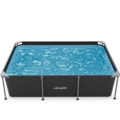 VirtuFit Rechthoekig Zwembad - 260 x 180 x 66 cm - Antraciet