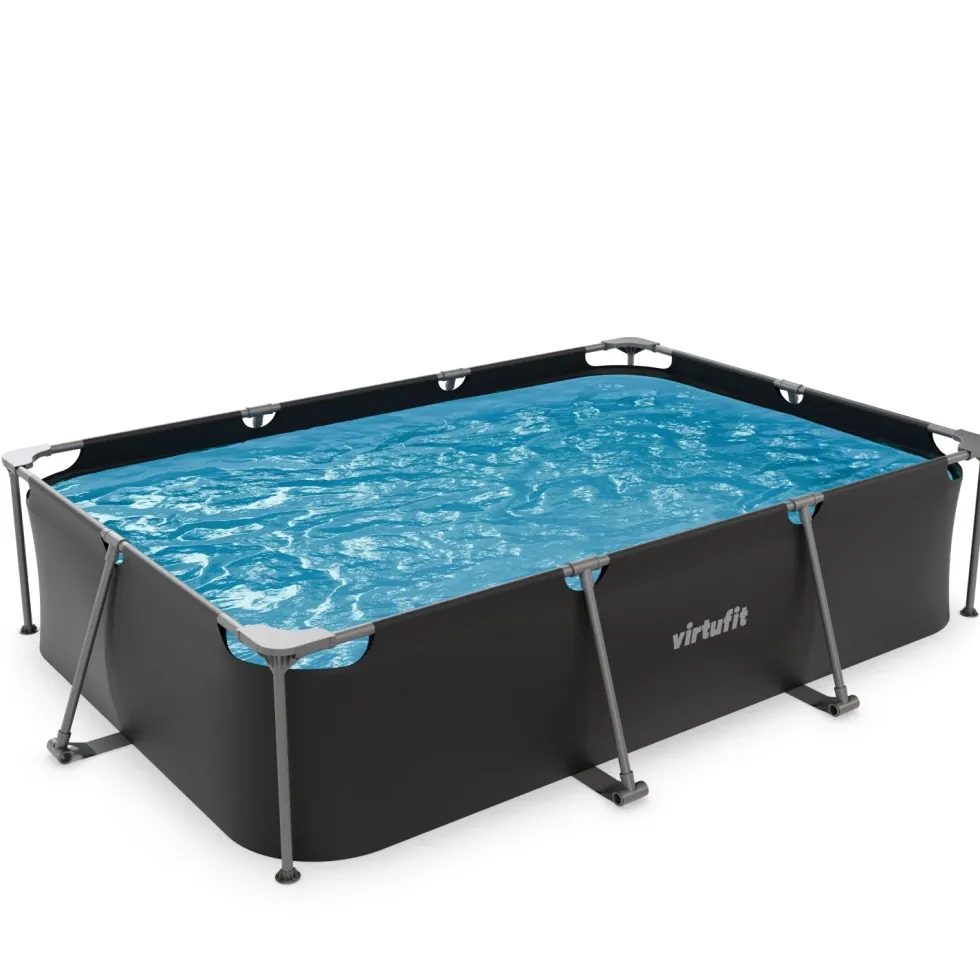 VirtuFit Rechthoekig Zwembad - 300 x 210 x 66 cm - Antraciet