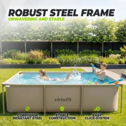 VirtuFit Rechthoekig Zwembad - 260 x 180 x 66 cm - Beige