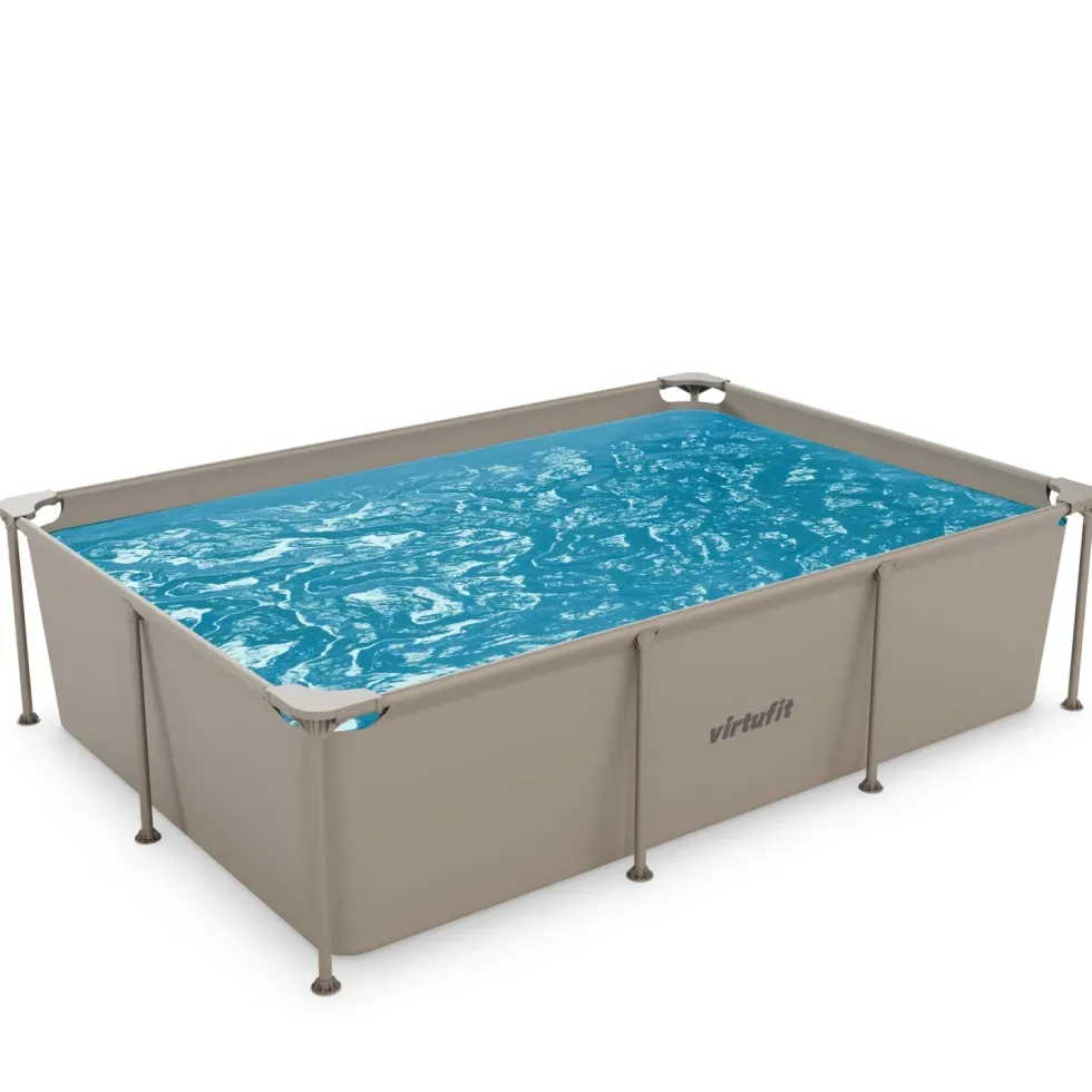 VirtuFit Rechthoekig Zwembad - 260 x 180 x 66 cm - Beige - Compleet Pakket