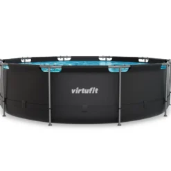 VirtuFit Rond Zwembad - Ø366 x 100 cm - Antraciet - Inclusief Filterpomp - Tweedekans