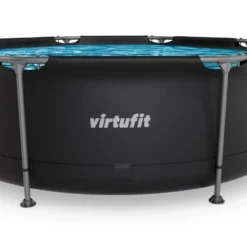 VirtuFit Rond Zwembad - Ø244 x 76 cm - Antraciet - Inclusief Filterpomp