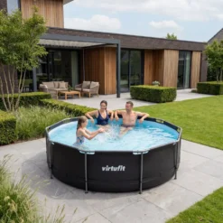 VirtuFit Rond Zwembad - Ø366 x 100 cm - Antraciet