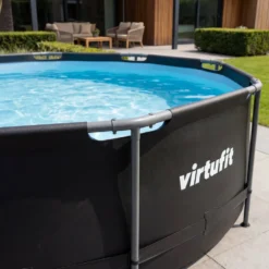 VirtuFit Rond Zwembad - Ø366 x 100 cm - Antraciet