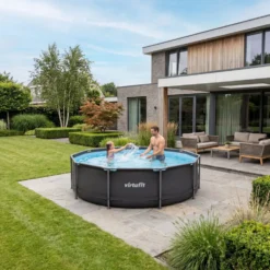 VirtuFit Rond Zwembad - Ø244 x 76 cm - Antraciet