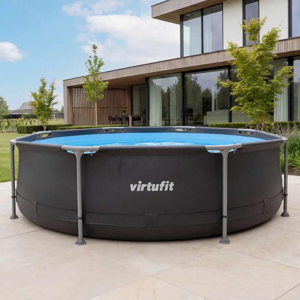 VirtuFit Rond Zwembad - Ø305 x 76 cm - Antraciet