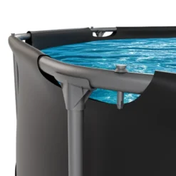 VirtuFit Rond Zwembad Ø244x 76 cm - Antraciet - Compleet pakket