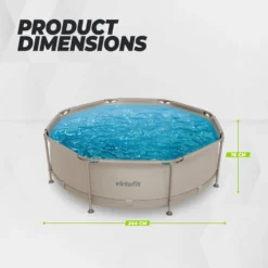 VirtuFit Rond Zwembad - Ø244 x 76 cm - Beige