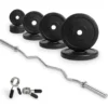 VirtuFit Rubberen Halterset - EZ Curlstang - Veerclip - 30 mm - 25 kg