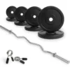 VirtuFit Rubberen Halterset - EZ Curlstang - Veerclip - 30 mm - 43 kg