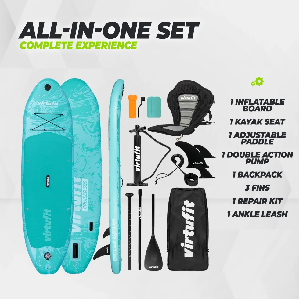 VirtuFit Supboard Cruiser 305 - Oranje - Met Kajak zitje, accessoires en draagtas