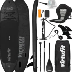 VirtuFit Supboard Cruiser 305 - Zwart - Met Kajak zitje, accessoires en draagtas